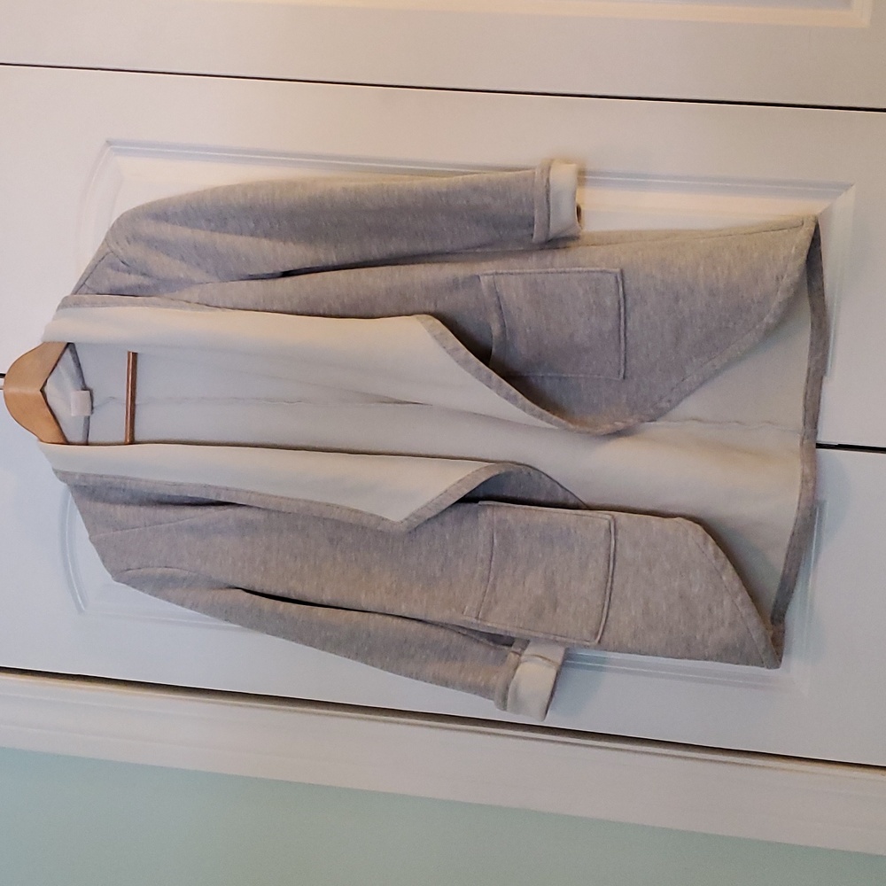 Jockey fleece sweatshirt open cardian wrap
